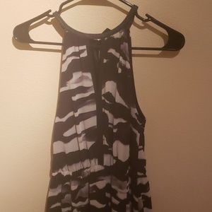 H&M black and cream maxi dress